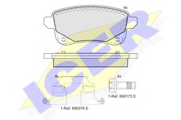 ICER 182222 Тормозные колодки 