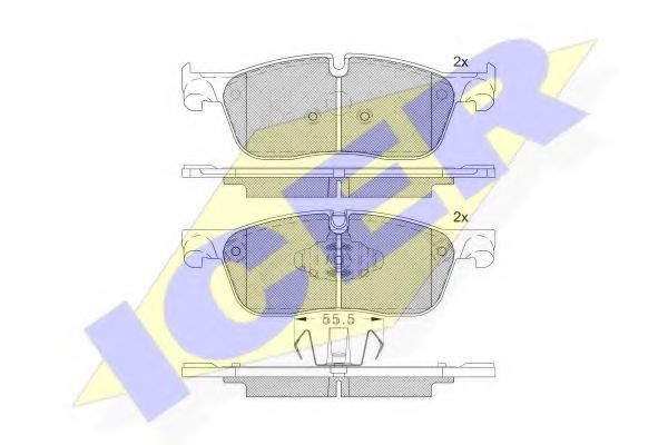 ICER 182236-203 Тормозные колодки для JAGUAR F-PACE (Ягуар Ф-паcэ) ICER 182236-203 Тормозные колодки для JAGUAR F-PACE (Ягуар Ф-паcэ)