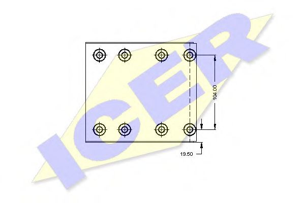 ICER 21 7017 00 Комплект тормозных башмаков, барабанные тормоза 