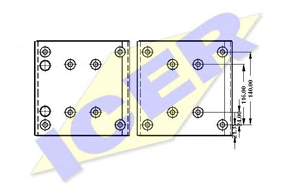 ICER 21 9495 00 Комплект тормозных башмаков, барабанные тормоза для MERCEDES-BENZ ACTROS (Мэрcэдэс-бэнз Аcтрос)