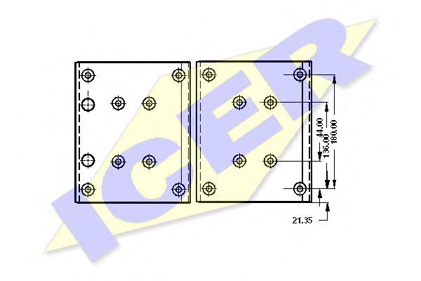 ICER 21 9496 00 Комплект тормозных башмаков, барабанные тормоза для MERCEDES-BENZ ACTROS (Мэрcэдэс-бэнз Аcтрос)