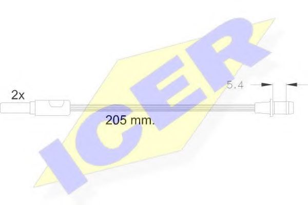 ICER 610185 E C Сигнализатор, износ тормозных колодок для RENAULT SAFRANE (Рено Сафранэ) ICER 610185 E C Сигнализатор, износ тормозных колодок для RENAULT SAFRANE (Рено Сафранэ)