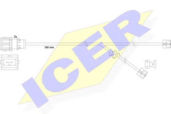 ICER 610304 E C Сигнализатор, износ тормозных колодок для RENAULT TRUCKS MIDLUM (Рено трак Мидлум) ICER 610304 E C Сигнализатор, износ тормозных колодок для RENAULT TRUCKS MIDLUM (Рено трак Мидлум)