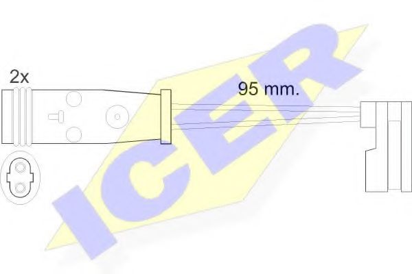 ICER 610370 E C Сигнализатор, износ тормозных колодок для VOLKSWAGEN (Фольксваген) ICER 610370 E C Сигнализатор, износ тормозных колодок для VOLKSWAGEN (Фольксваген)
