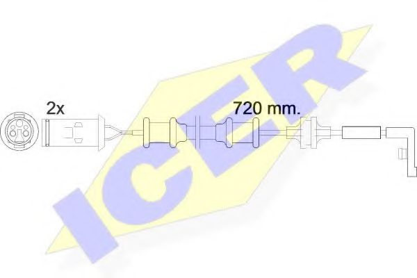 ICER 610444 E C Сигнализатор, износ тормозных колодок для OPEL ASTRA G (Опель Астра г) ICER 610444 E C Сигнализатор, износ тормозных колодок для OPEL ASTRA G (Опель Астра г)