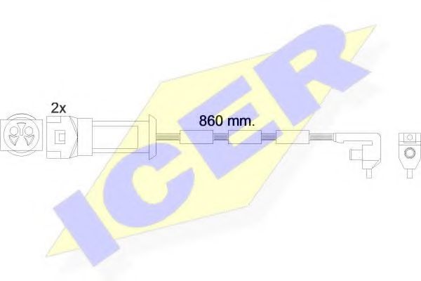 ICER 610450 E C Сигнализатор, износ тормозных колодок для OPEL OMEGA A (Опель Омэга а) ICER 610450 E C Сигнализатор, износ тормозных колодок для OPEL OMEGA A (Опель Омэга а)