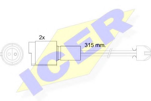 ICER 610455 E C Сигнализатор, износ тормозных колодок для BMW 5 (Бмв 5) ICER 610455 E C Сигнализатор, износ тормозных колодок для BMW 5 (Бмв 5)