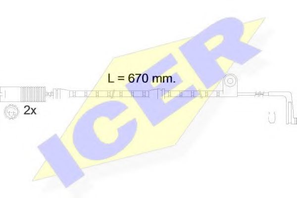 ICER 610478 E C Сигнализатор, износ тормозных колодок для BMW (Бмв) ICER 610478 E C Сигнализатор, износ тормозных колодок для BMW (Бмв)