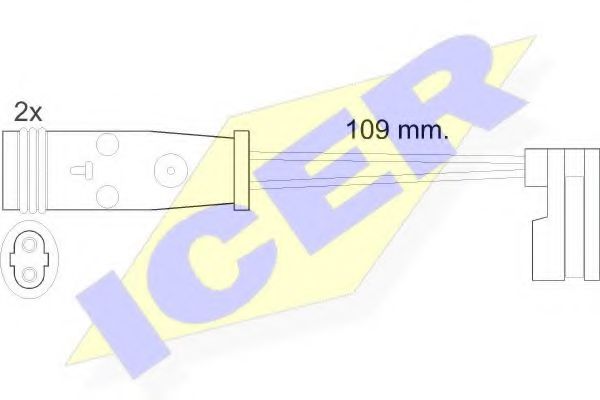 ICER 610483 E C Сигнализатор, износ тормозных колодок для VOLKSWAGEN (Фольксваген) ICER 610483 E C Сигнализатор, износ тормозных колодок для VOLKSWAGEN (Фольксваген)