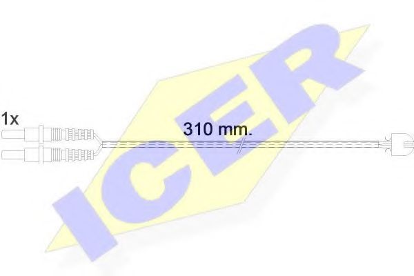 ICER 610496 C Сигнализатор, износ тормозных колодок для PEUGEOT 407 (Пежо 407) ICER 610496 C Сигнализатор, износ тормозных колодок для PEUGEOT 407 (Пежо 407)