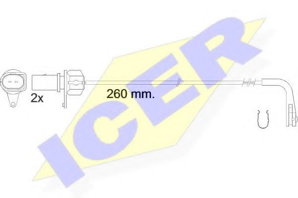 ICER 610545 E C Сигнализатор, износ тормозных колодок для AUDI A8 (Ауди А8) ICER 610545 E C Сигнализатор, износ тормозных колодок для AUDI A8 (Ауди А8)