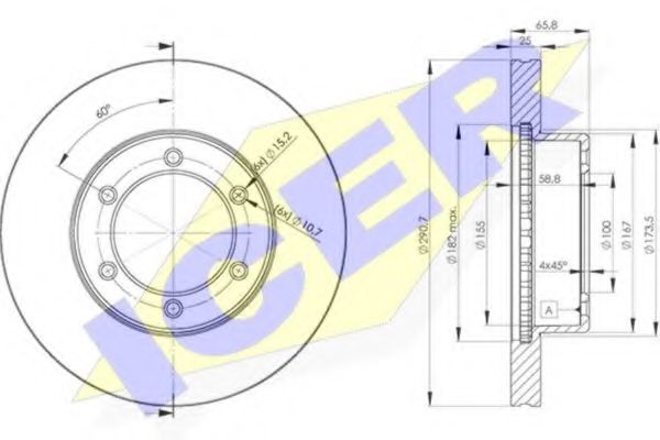 ICER 78BD3520-2 Тормозной диск для TOYOTA 4 RUNNER (Тойота/тоета 4 руннэр) ICER 78BD3520-2 Тормозной диск для TOYOTA 4 RUNNER (Тойота/тоета 4 руннэр)