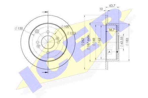 ICER 78BD5102-2 Тормозной диск для HYUNDAI AVEGA III (Хендай Аvэга 3) ICER 78BD5102-2 Тормозной диск для HYUNDAI AVEGA III (Хендай Аvэга 3)