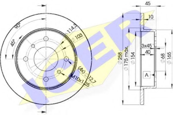 ICER 78BD9901-2 Тормозной диск для NISSAN PRIMERA (Ниссан Примера) ICER 78BD9901-2 Тормозной диск для NISSAN PRIMERA (Ниссан Примера)