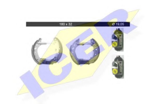 ICER 79KT0025 C Тормозные колодоки для FORD ESCORT CLASSIC (Форд Эскорт классик) ICER 79KT0025 C Тормозные колодоки для FORD ESCORT CLASSIC (Форд Эскорт классик)
