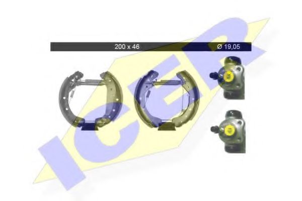 ICER 79KT0042 C Тормозные колодоки для DAEWOO (Дэу)