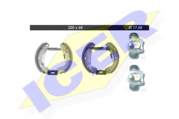 ICER 79KT0043 C Тормозные колодоки для DAEWOO NEXIA (Дэу Нексия)