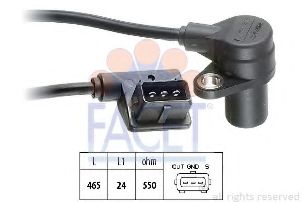 FACET 9.0056 Датчик импульсов; Датчик импульсов, маховик M60 B30 (308S1) для BMW 7 (Бмв 7) FACET 9.0056 Датчик импульсов; Датчик импульсов, маховик M60 B30 (308S1) для BMW 7 (Бмв 7)