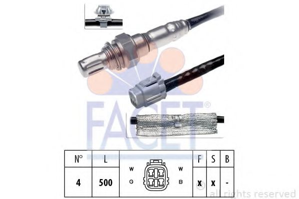 FACET 10.7384 Лямбда-зонд<br >спереди и сзади 