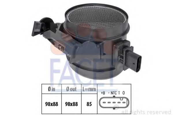 FACET 10.1355 Расходомер воздуха M 272. 974 для MERCEDES-BENZ GL-CLASS (Мэрcэдэс-бэнз Жл класс) FACET 10.1355 Расходомер воздуха M 272. 974 для MERCEDES-BENZ GL-CLASS (Мэрcэдэс-бэнз Жл класс)