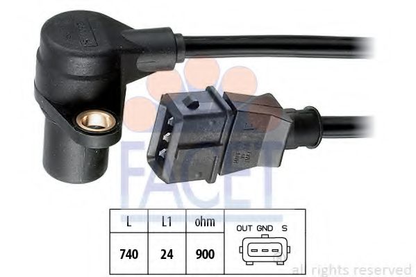 FACET 9.0214 Датчик импульсов; Датчик импульсов, маховик ACK для AUDI A6 (Ауди А6) FACET 9.0214 Датчик импульсов; Датчик импульсов, маховик ACK для AUDI A6 (Ауди А6)