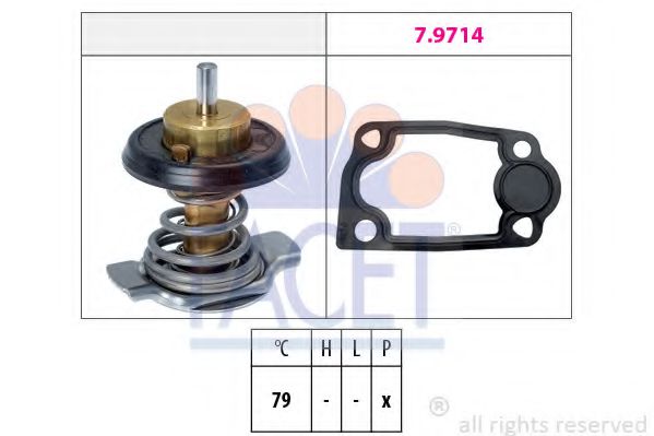 FACET 7.8942 Термостат, охлаждающая жидкость F1CE3481N для FIAT (Фиат) FACET 7.8942 Термостат, охлаждающая жидкость F1CE3481N для FIAT (Фиат)
