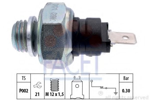 FACET 7.0001 Датчик давления масла 110 F. 000 для FIAT 500 (Фиат 500) FACET 7.0001 Датчик давления масла 110 F. 000 для FIAT 500 (Фиат 500)