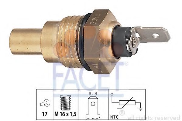 FACET 7.3041 Датчик, температура охлаждающей жидкости; Датчик, температура охлаждающей жидкости; Датчик, температура охлаждающей жидкости 4A-LC для DAIHATSU FOURTRAK (Дайхатсу Фоуртрак) FACET 7.3041 Датчик, температура охлаждающей жидкости; Датчик, температура охлаждающей жидкости; Датчик, температура охлаждающей жидкости 4A-LC для DAIHATSU FOURTRAK (Дайхатсу Фоуртрак)