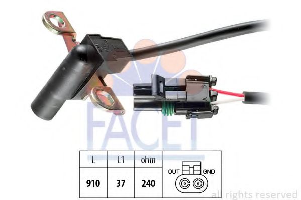 FACET 9.0131 Датчик импульсов; Датчик импульсов, маховик J5R 716 для RENAULT MASTER I (Рено Мастэр и) FACET 9.0131 Датчик импульсов; Датчик импульсов, маховик J5R 716 для RENAULT MASTER I (Рено Мастэр и)