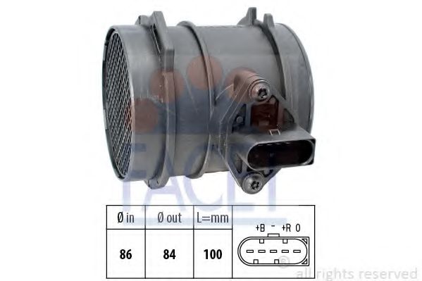 FACET 10.1444 Расходомер воздуха AGB для AUDI (Ауди) FACET 10.1444 Расходомер воздуха AGB для AUDI (Ауди)