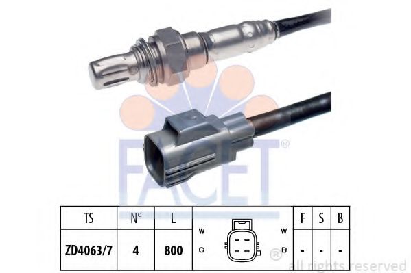 FACET 10.7578 Лямбда-зонд<br >к катализатору 