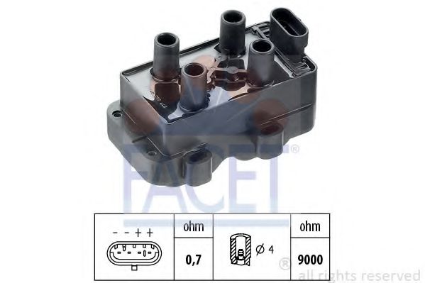 FACET 9.6277 Катушка зажигания K7J 710 для DACIA SANDERO (Дача Сандэро) FACET 9.6277 Катушка зажигания K7J 710 для DACIA SANDERO (Дача Сандэро)