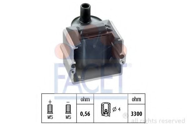 FACET 9.6059 Катушка зажигания EZ для SEAT TOLEDO (Сеат Толэдо) FACET 9.6059 Катушка зажигания EZ для SEAT TOLEDO (Сеат Толэдо)