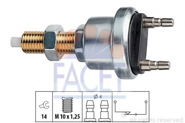 FACET 7.1006 Выключатель фонаря сигнала торможения; Выключатель, привод сцепления (Tempomat) для автомобилей с катализатором для SUZUKI SUPER CARRY (Сузуки Супэр cарръ) FACET 7.1006 Выключатель фонаря сигнала торможения; Выключатель, привод сцепления (Tempomat) для автомобилей с катализатором для SUZUKI SUPER CARRY (Сузуки Супэр cарръ)