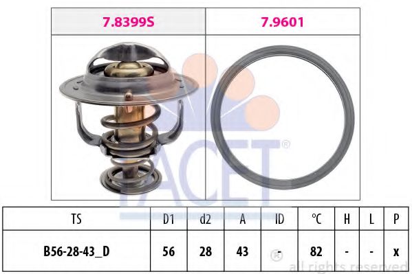 FACET 7.8404 Термостат, охлаждающая жидкость 4N13 для MITSUBISHI COLT/RODEO (Митсубиши/митсубиси Cолт/родэо) FACET 7.8404 Термостат, охлаждающая жидкость 4N13 для MITSUBISHI COLT/RODEO (Митсубиши/митсубиси Cолт/родэо)