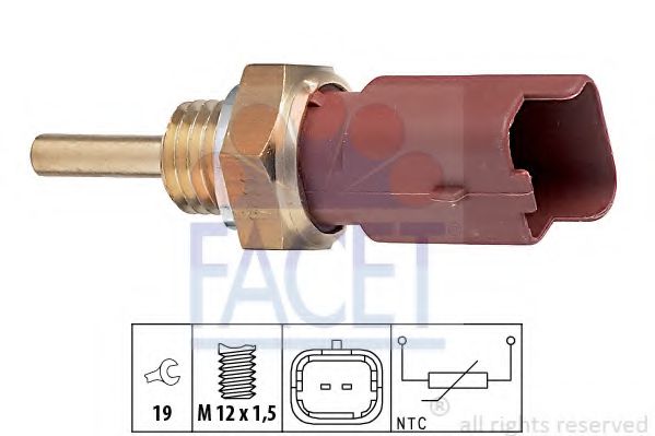 FACET 7.3326 Датчик, температура охлаждающей жидкости; Датчик, температура охлаждающей жидкости; Датчик, температура охлаждающей жидкости 169 A4. 000 для FIAT 500 (Фиат 500) FACET 7.3326 Датчик, температура охлаждающей жидкости; Датчик, температура охлаждающей жидкости; Датчик, температура охлаждающей жидкости 169 A4. 000 для FIAT 500 (Фиат 500)