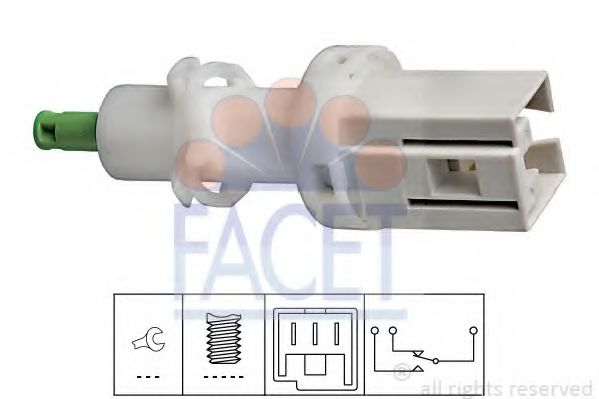 FACET 7.1069 Выключатель фонаря сигнала торможения; Выключатель, привод сцепления (Tempomat) AR 67105 для FIAT TEMPRA (Фиат Тэмпра) FACET 7.1069 Выключатель фонаря сигнала торможения; Выключатель, привод сцепления (Tempomat) AR 67105 для FIAT TEMPRA (Фиат Тэмпра)