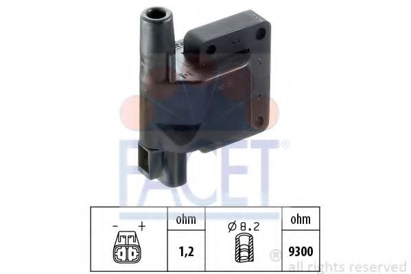 FACET 9.6121 Катушка зажигания GA16i для NISSAN PRIMERA (Ниссан Примера) FACET 9.6121 Катушка зажигания GA16i для NISSAN PRIMERA (Ниссан Примера)