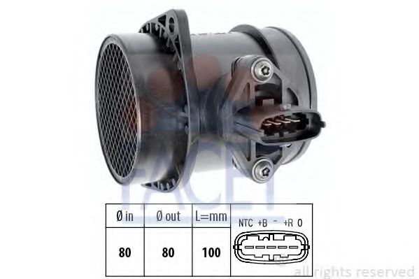 FACET 10.1492 Расходомер воздуха B 5254 T для VOLVO V70 II (Вольво V70 2) FACET 10.1492 Расходомер воздуха B 5254 T для VOLVO V70 II (Вольво V70 2)