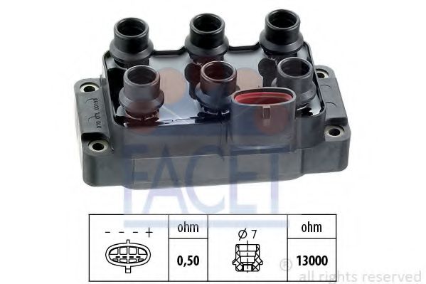 FACET 9.6070 Катушка зажигания BOA для JAGUAR VANDEN PLAS (Ягуар Vандэн плас) FACET 9.6070 Катушка зажигания BOA для JAGUAR VANDEN PLAS (Ягуар Vандэн плас)