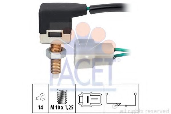 FACET 7.1057 Выключатель фонаря сигнала торможения; Выключатель, привод сцепления (Tempomat) для автомобилей с системой контроля за скоростью для HYUNDAI EXCEL (Хендай Эxcэл) FACET 7.1057 Выключатель фонаря сигнала торможения; Выключатель, привод сцепления (Tempomat) для автомобилей с системой контроля за скоростью для HYUNDAI EXCEL (Хендай Эxcэл)
