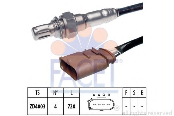 FACET 10.7362 Лямбда-зонд<br >к катализатору 