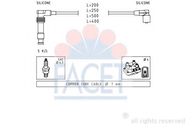 FACET 4.7247 Комплект проводов зажигания Z 24 SED для CHEVROLET CAPTIVA (Шевроле Каптива) FACET 4.7247 Комплект проводов зажигания Z 24 SED для CHEVROLET CAPTIVA (Шевроле Каптива)