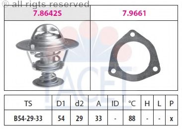 FACET 7.8642 Термостат, охлаждающая жидкость 12 L для LAND ROVER DEFENDER (Ленд ровер/лэнд ровер Дэфэндэр) FACET 7.8642 Термостат, охлаждающая жидкость 12 L для LAND ROVER DEFENDER (Ленд ровер/лэнд ровер Дэфэндэр)