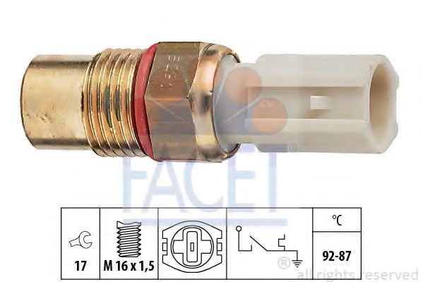 FACET 7.5291 Термовыключатель, вентилятор радиатора B6 для KIA MENTOR (Киа Мэнтор) FACET 7.5291 Термовыключатель, вентилятор радиатора B6 для KIA MENTOR (Киа Мэнтор)