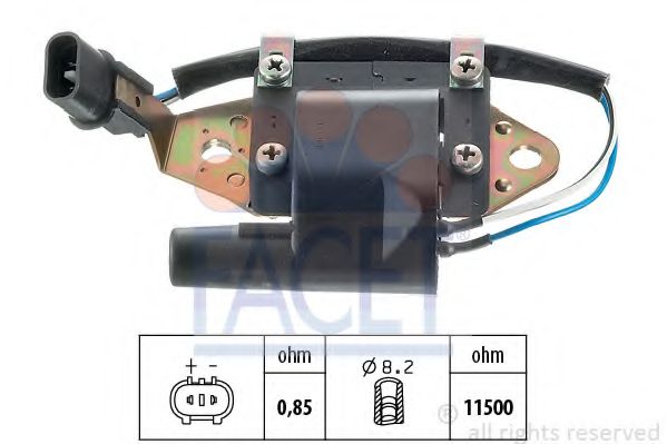 FACET 9.6183 Катушка зажигания G64B для MITSUBISHI ETERNA IV (Митсубиши/митсубиси Этэрна иv) FACET 9.6183 Катушка зажигания G64B для MITSUBISHI ETERNA IV (Митсубиши/митсубиси Этэрна иv)