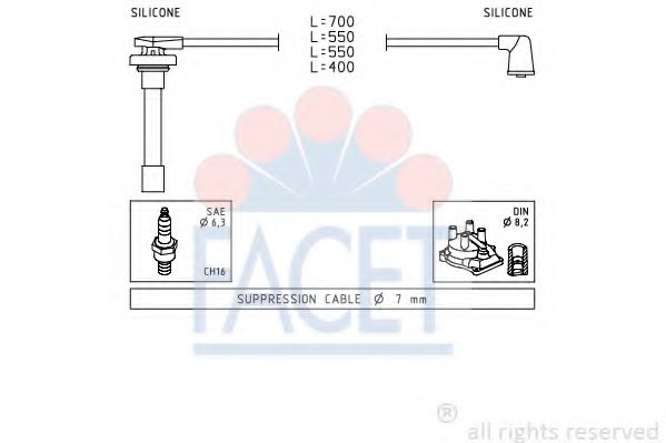 FACET 4.9711 Комплект проводов зажигания F 20 Z2 для HONDA SHUTTLE (Хонда Шуттлэ) FACET 4.9711 Комплект проводов зажигания F 20 Z2 для HONDA SHUTTLE (Хонда Шуттлэ)