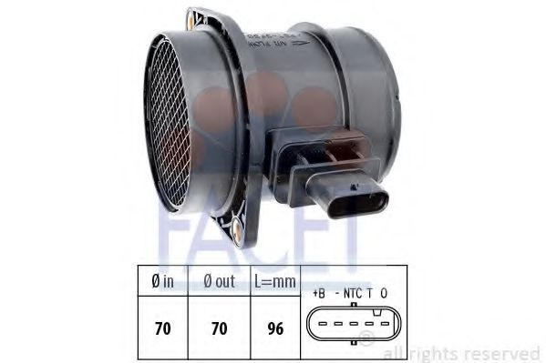 FACET 10.1372 Расходомер воздуха D4FC для HYUNDAI I10 (Хендай И10) FACET 10.1372 Расходомер воздуха D4FC для HYUNDAI I10 (Хендай И10)