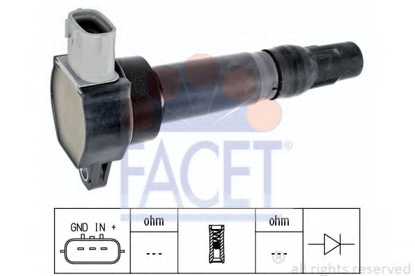 FACET 9.6405 Катушка зажигания 4A92 для MITSUBISHI LANCER (Митсубиши/митсубиси Ланcэр) FACET 9.6405 Катушка зажигания 4A92 для MITSUBISHI LANCER (Митсубиши/митсубиси Ланcэр)