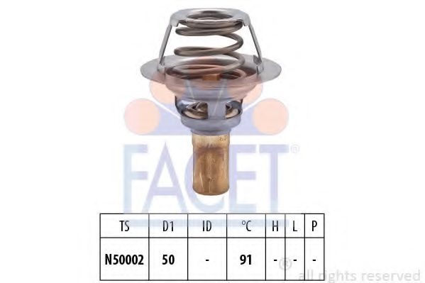FACET 7.8327S Термостат, охлаждающая жидкость E7J 720 для RENAULT CLIO I (Рено Cлио и) FACET 7.8327S Термостат, охлаждающая жидкость E7J 720 для RENAULT CLIO I (Рено Cлио и)